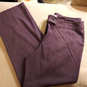 Liz & Co. Brown Stretch Pinstripe   Dress Pants (16)